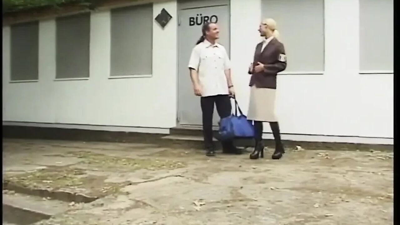 A Blonde Horny MILF Have Sex Outside the House