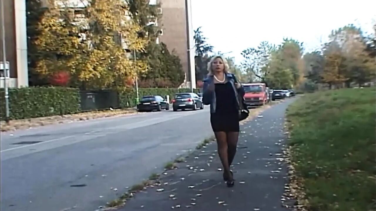 Breathtaking Blonde MILF in Sexy Black Stockings Hard Fucked