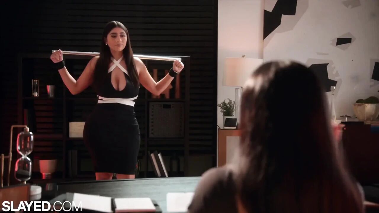 Slayed Violet Myers Submits Her Big Natural Tits to Vicki Chase