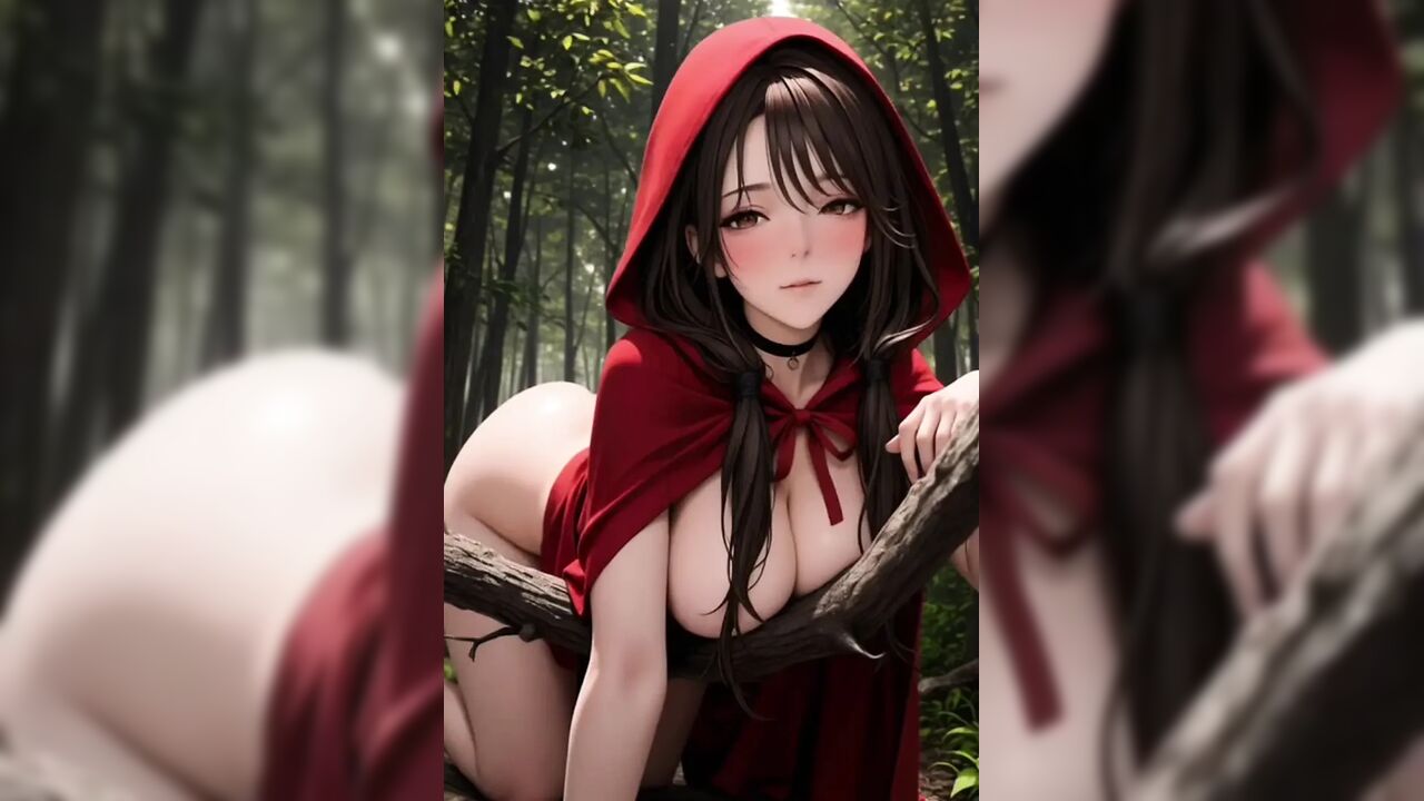 Hentai anime - Little Red Riding Hood in the forest