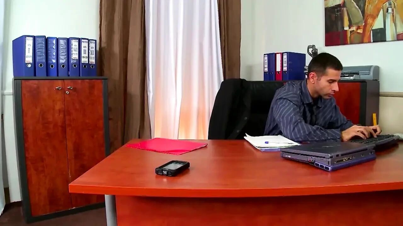 Blonde Secretary Bent Over Desk for Intense Office Pounding