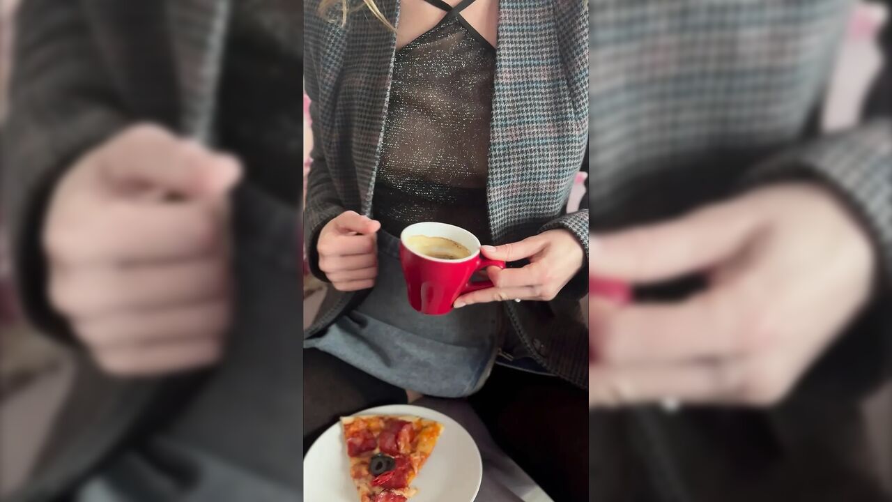 Sexy cafe girl