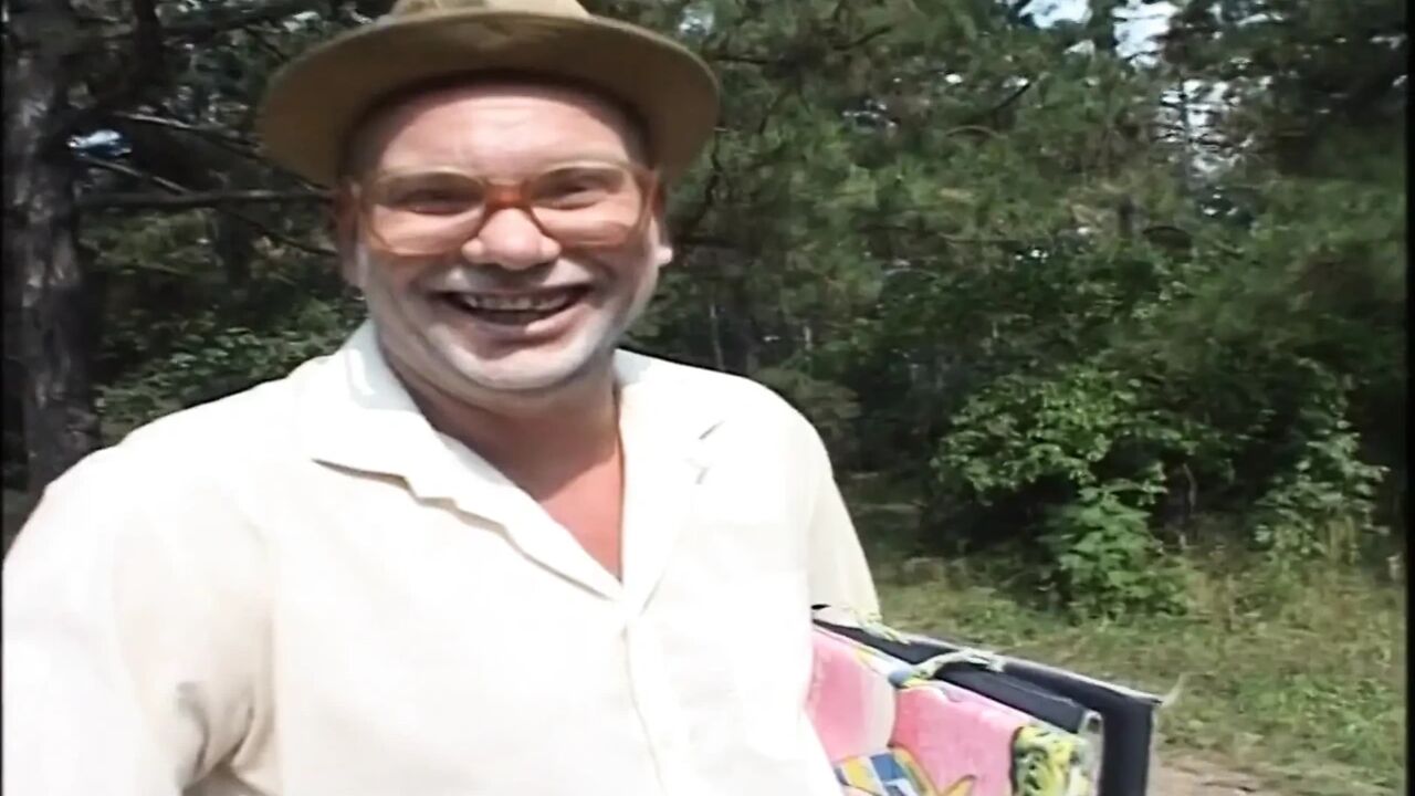 Teen Mariann Pisses and Fucks Horny Grandpa Outdoors