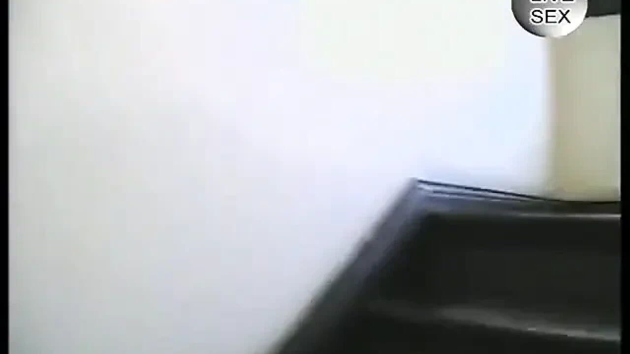 Cute blonde girl rubs her hairy pussy