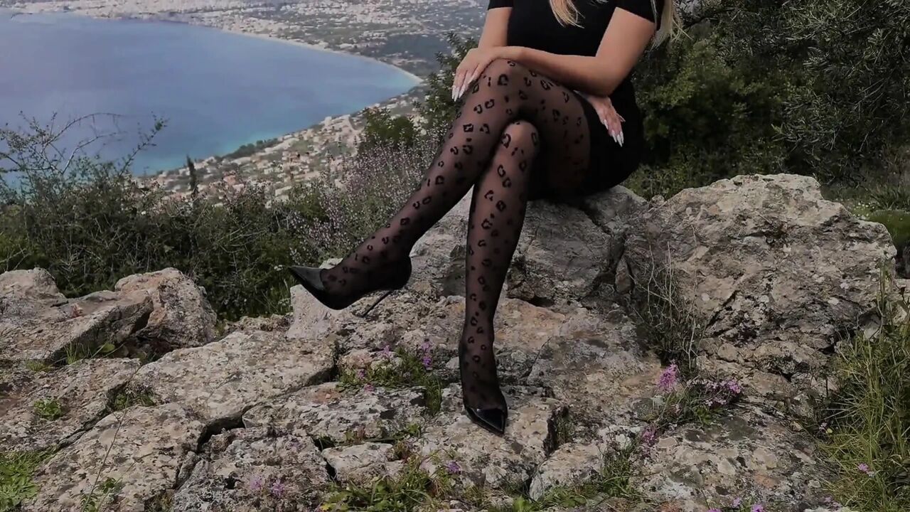 Pantyhose and Louboutins Teasing