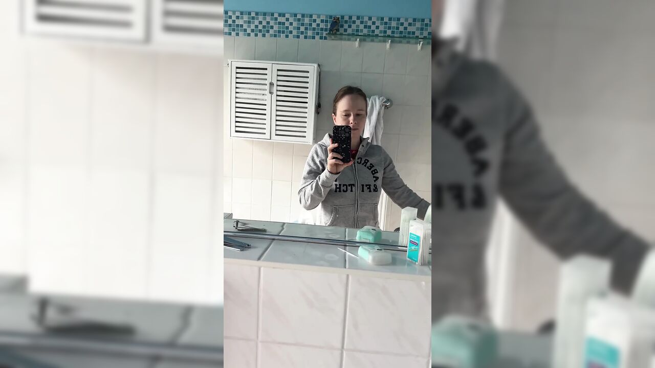 Teen with Perfect Body Showers