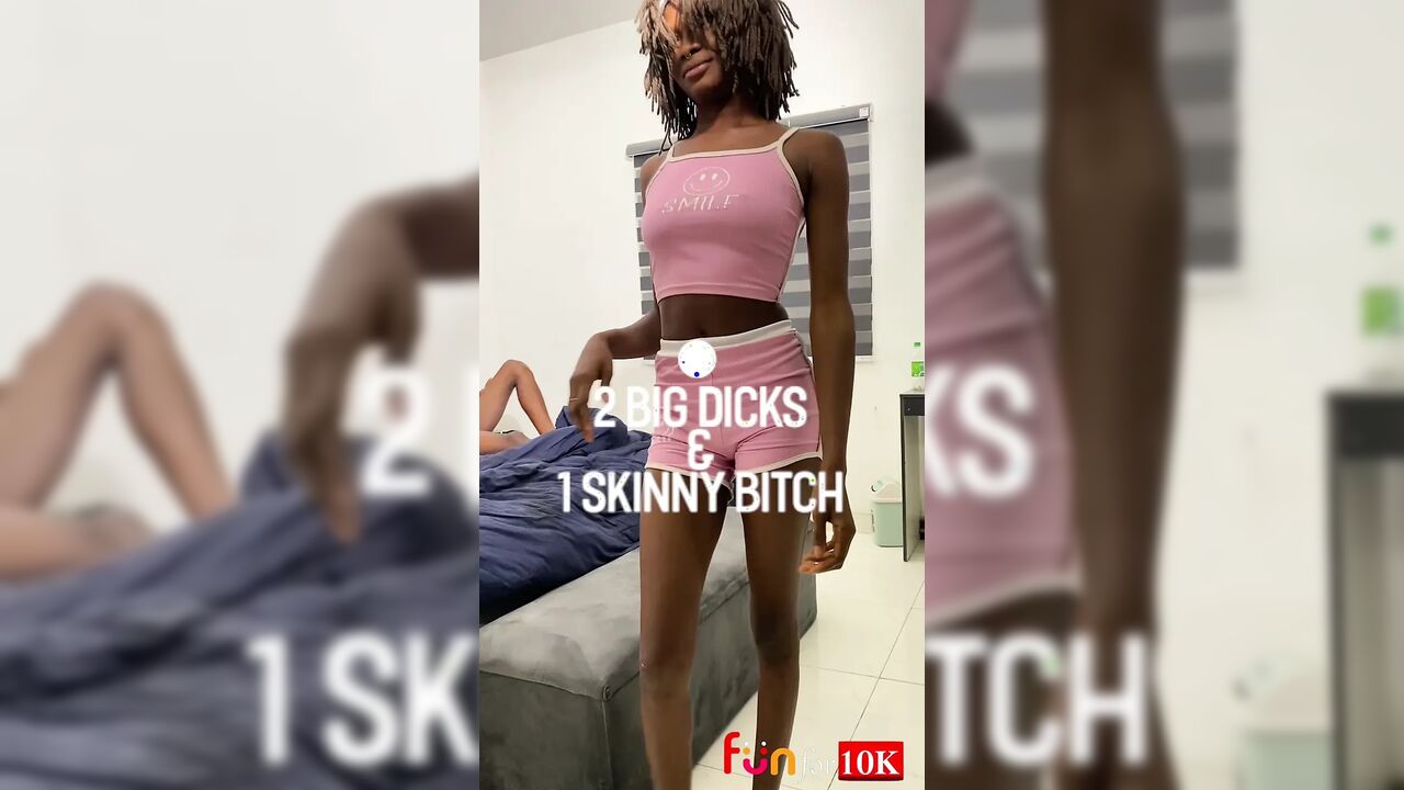 2 Big Dicks for Petite Skinny Slim Bitch