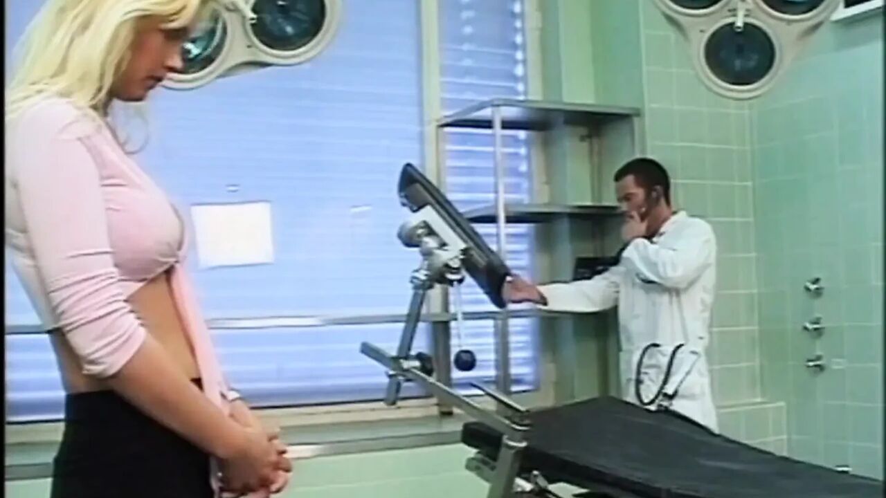 Beautiful Young Blonde with Big Tits Fucked and Cumshot on Her Ass by Gynecologist