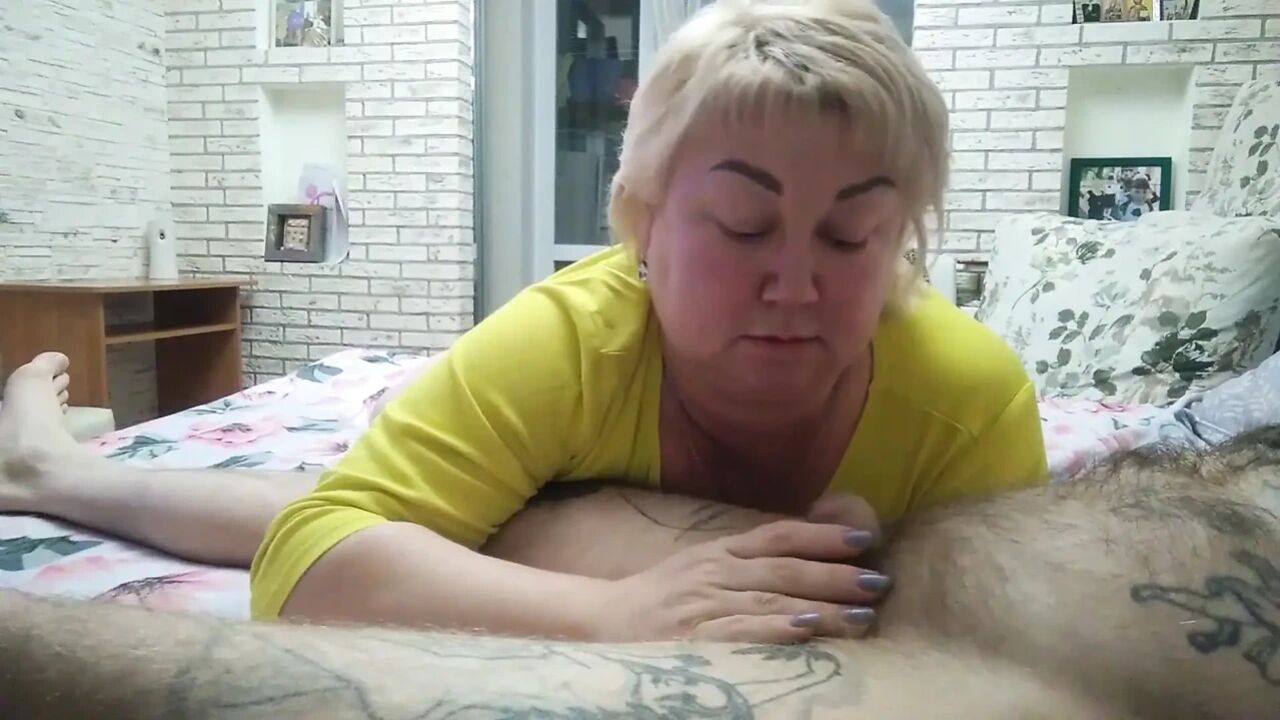 My mother-in-law woke me up at night with a blowjob and watched me cum