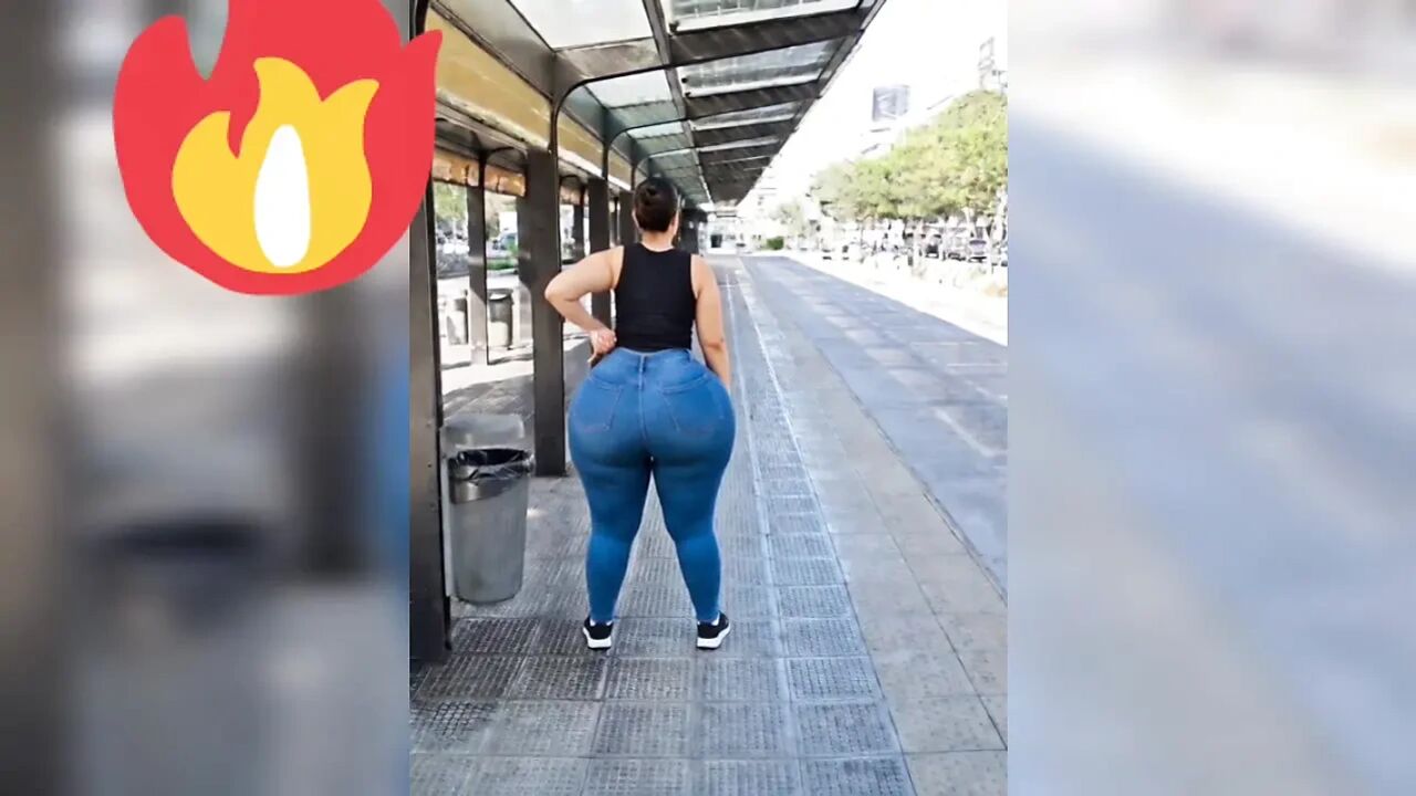 Big ass waiting for the bus