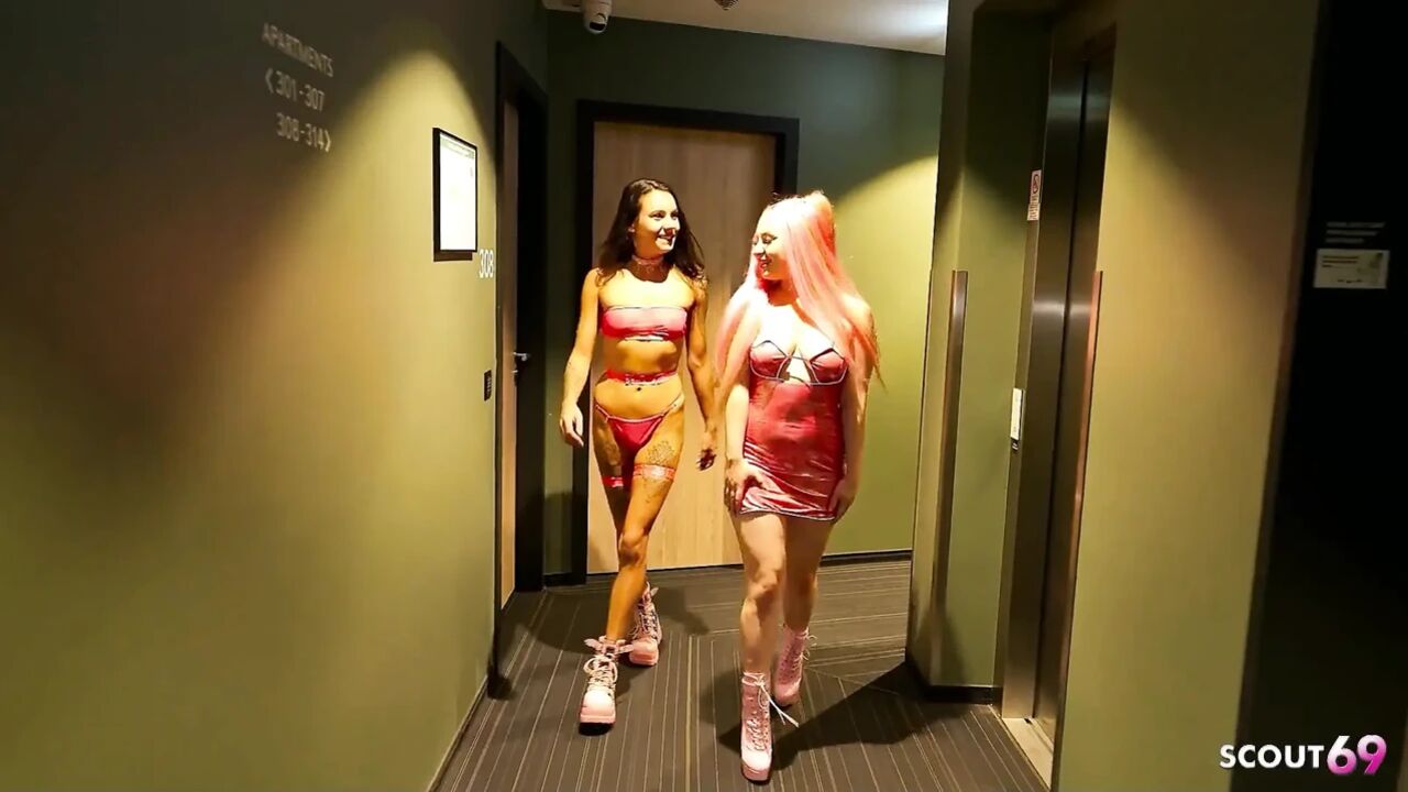 German Skinny Jenny Stella and Her Bgf at Interracial FFM 3some with Blackzilla Cock