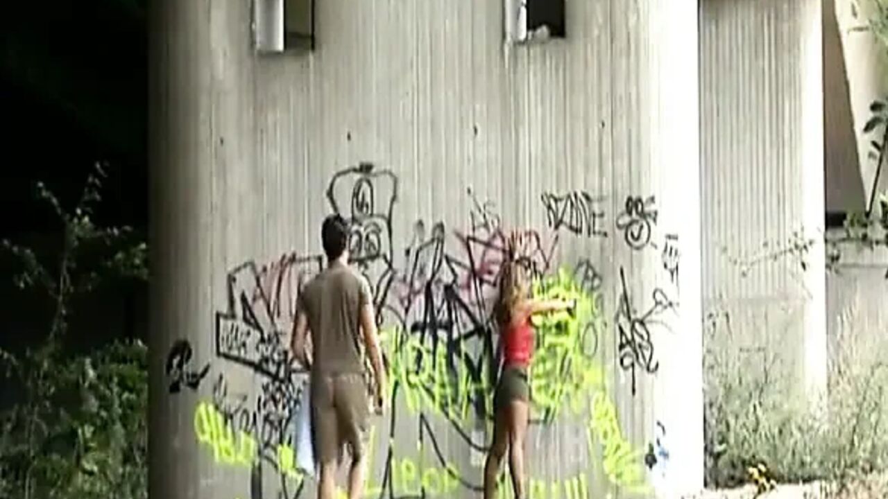 Blonde German MILF with Big Booty Gets Anal Pounded Outdoors