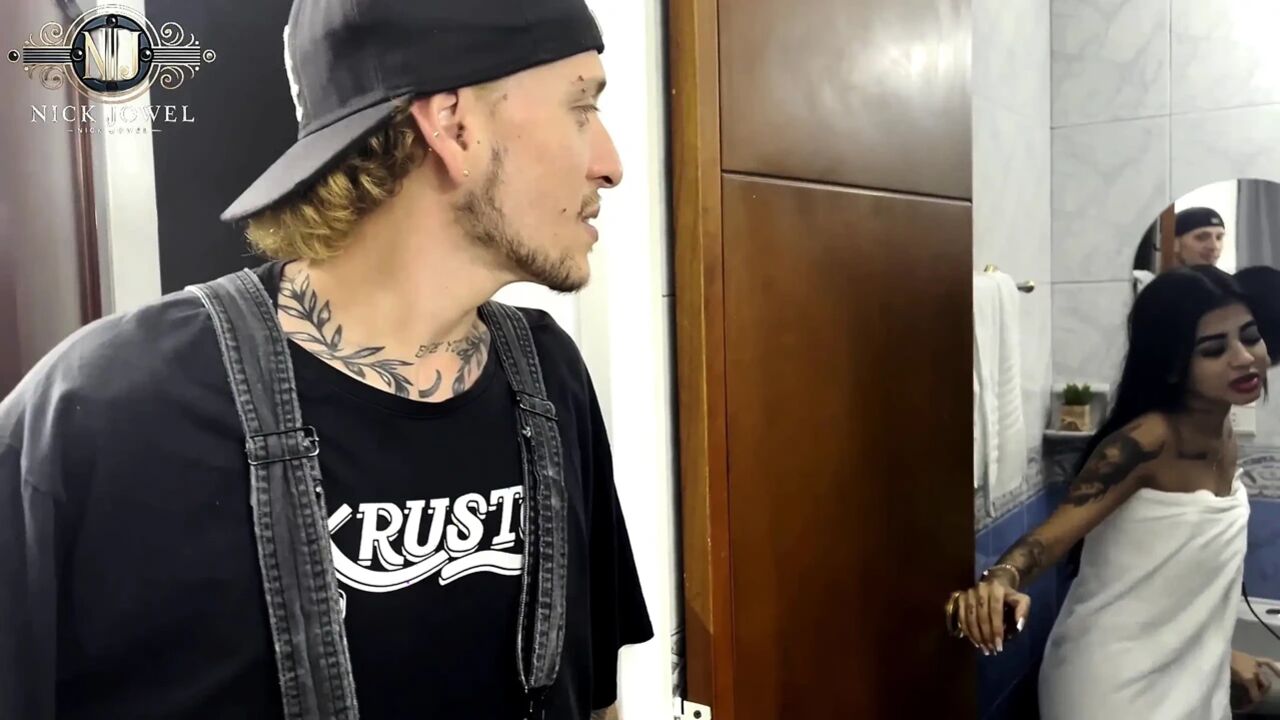 Petite Skinny Brunette Seduces Plumber