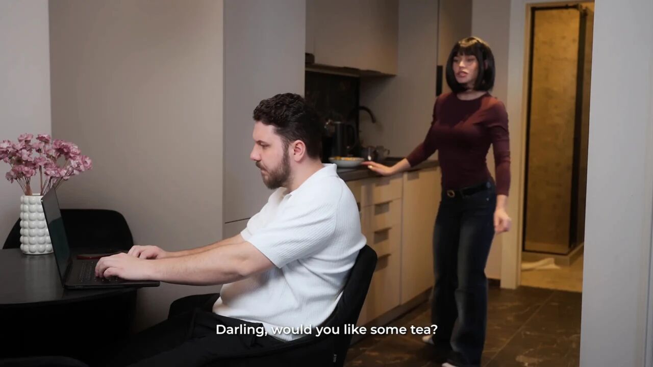 Secretary Marimoore Deep-throats a Cock and Has Rough Sex with Her Boss While His Wife Is in the Next Room
