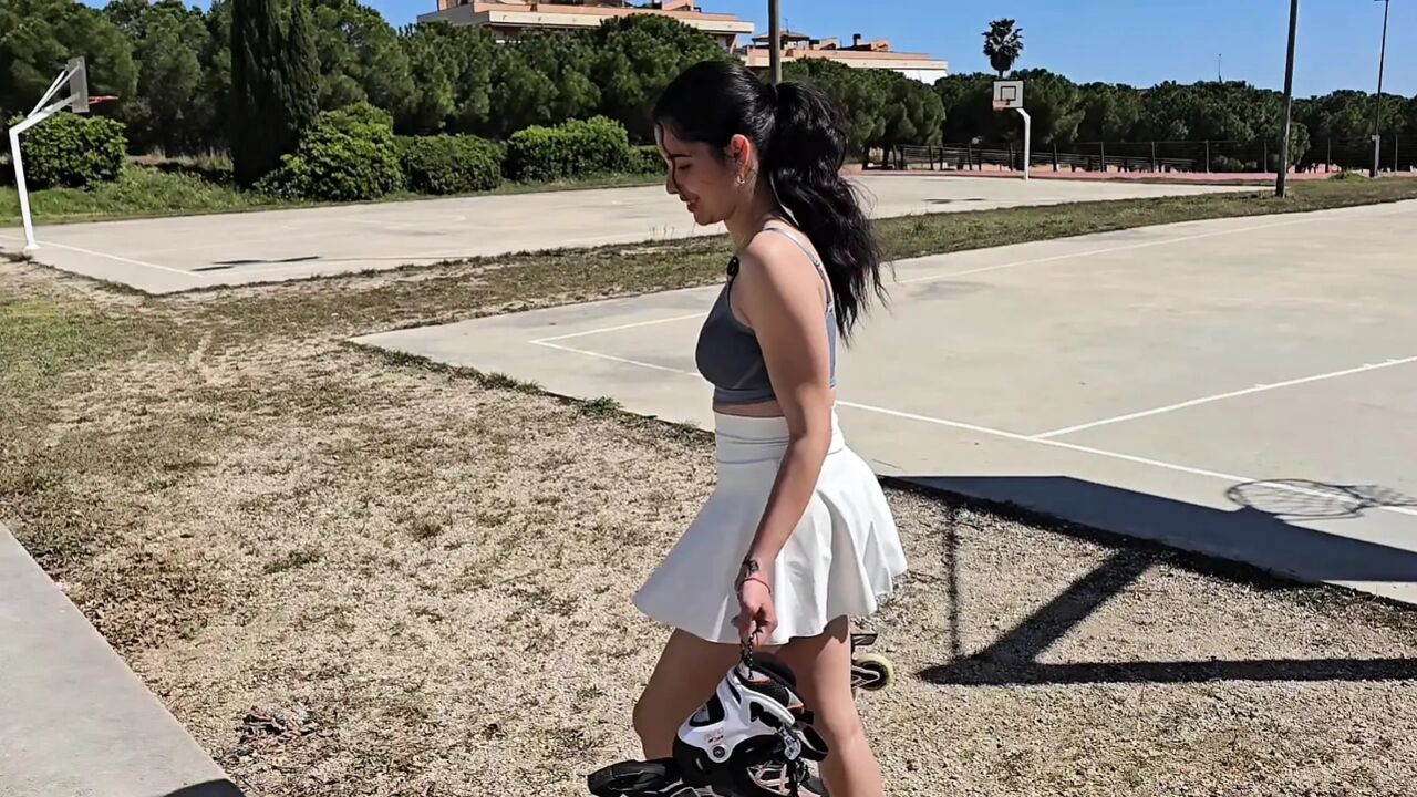 Neighbor On Roller Skates Has PUBLIC Sex In The Car
