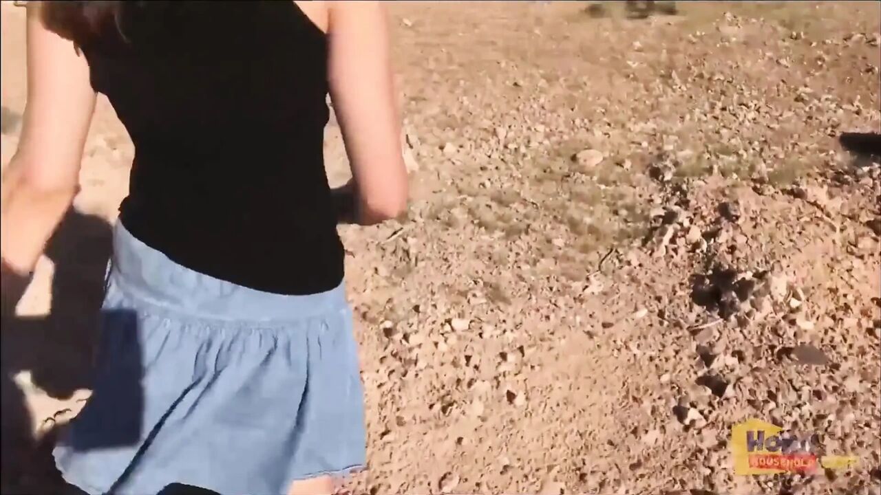 Sweet Young Pussy in the Open Desert