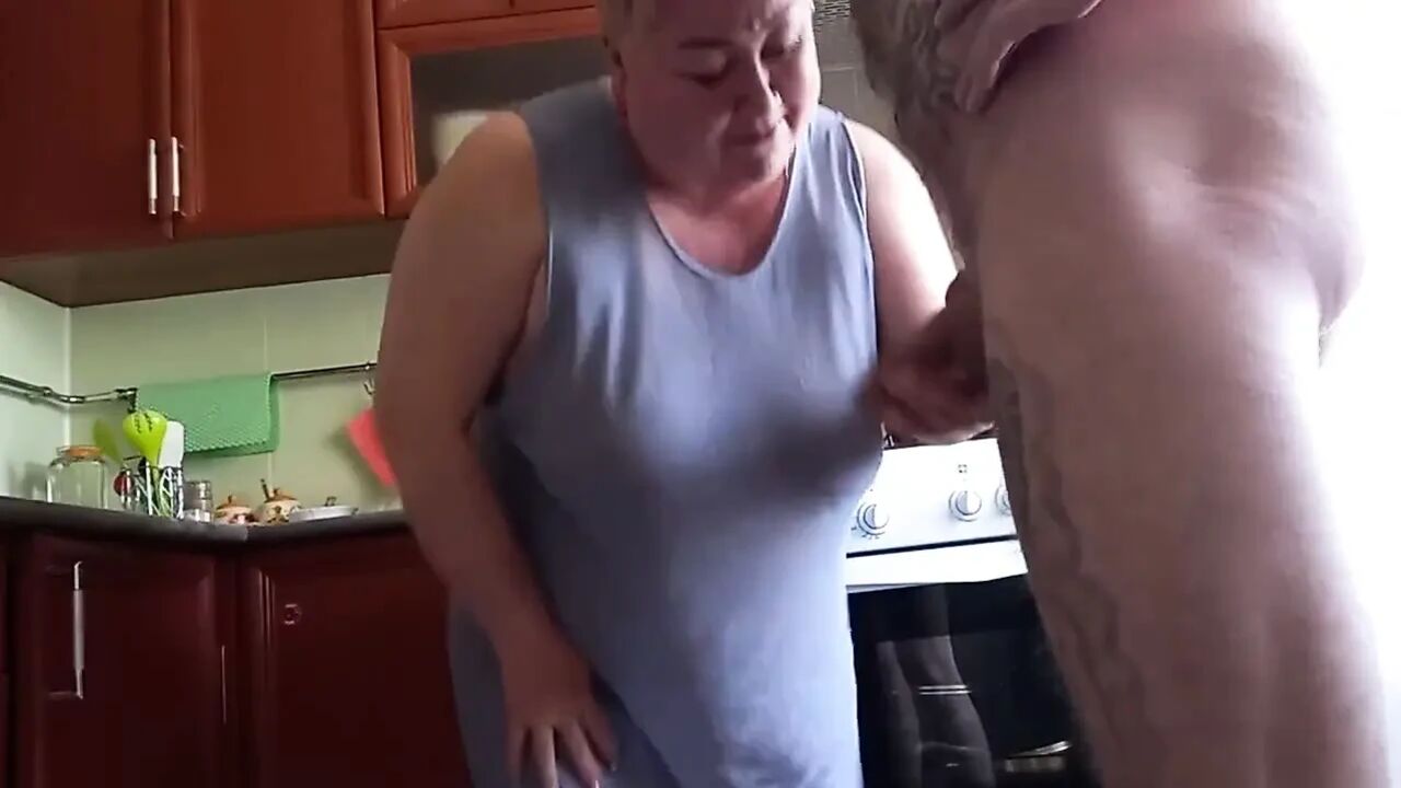Fat woman sucks and then takes my cock in her pussy