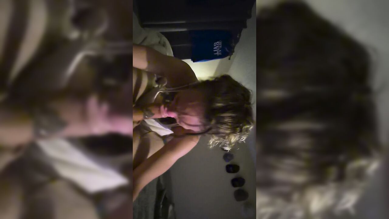 Back at her throat