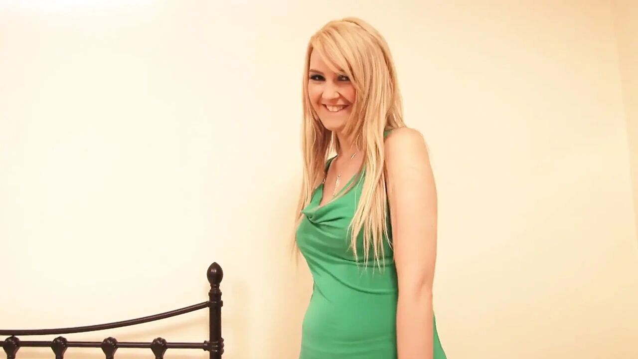 Hot British Babe with Big Tits and Fair Hair Katie K Enjoys Drilling Her Cunt with Dildo