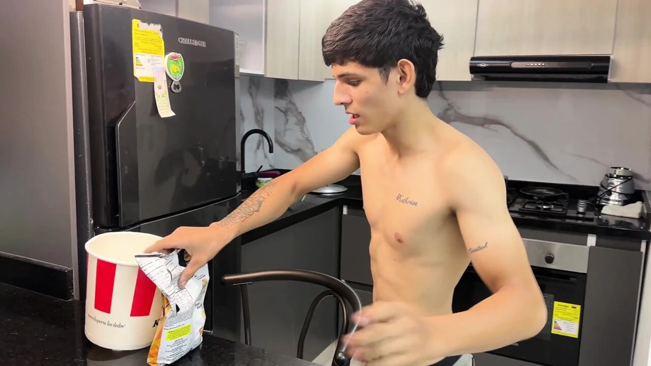 Horny Friend Put His Rich Cock Inside the Fries for His Sexy Latina Friend. Ends in Real Homemade Sex