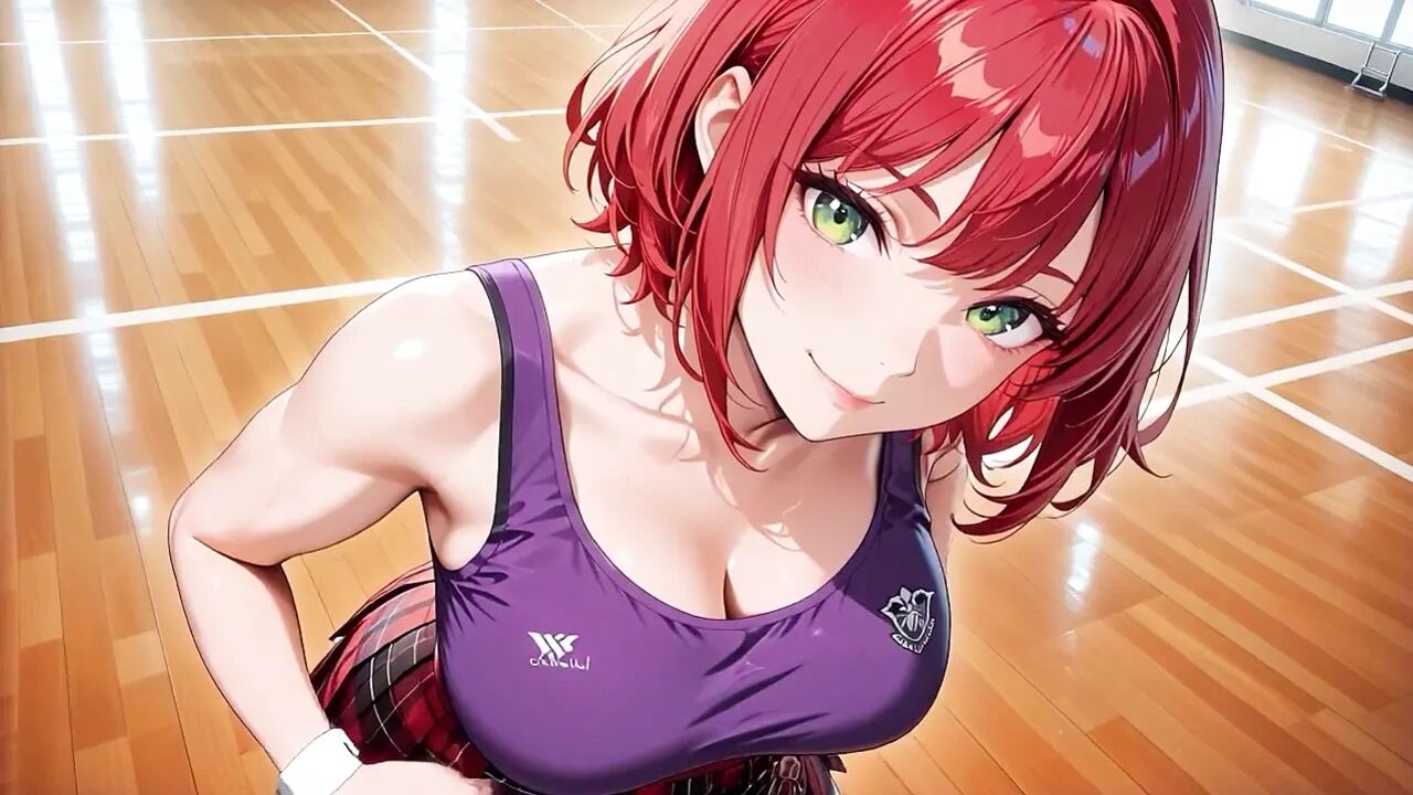 Fiery Kouhai Hentai Goddess Moans Riding Wild in Empty Sports Hall
