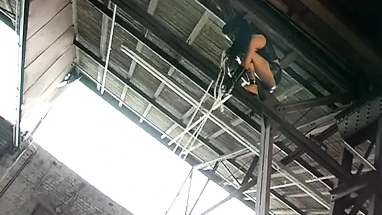 Bound Beauty in Latex BDSM Submission