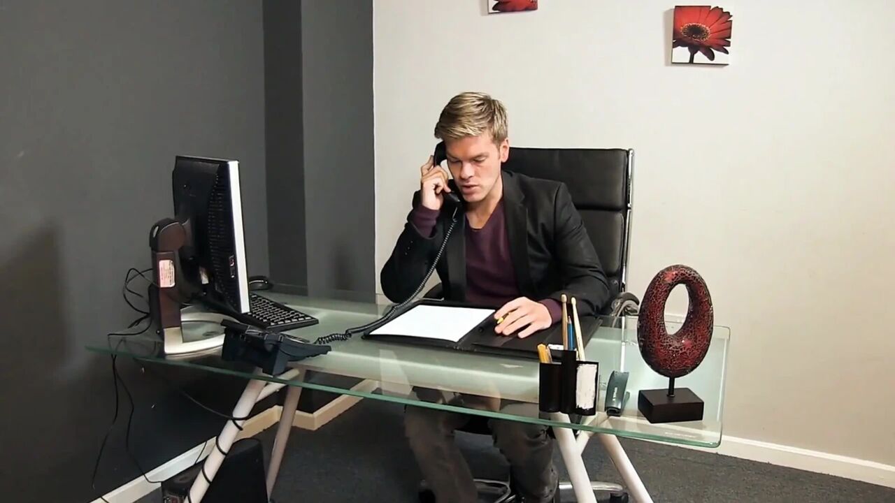 Small titted secretary gets fucked in the office
