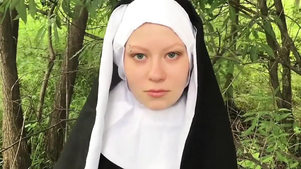 Dirty Nun Vilu Vidish Is Sucking Dick in the Forest