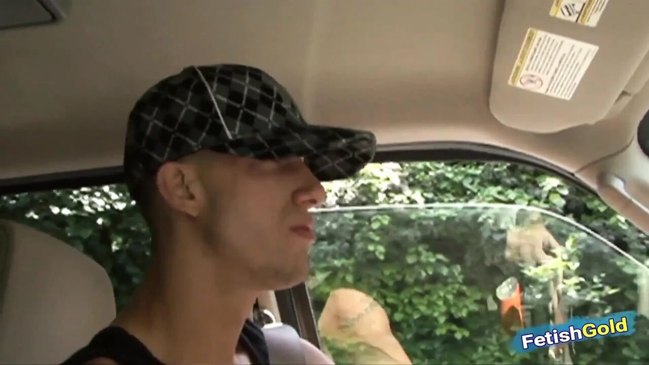 Asian babe with car troubles gets help and fucks a big white cock