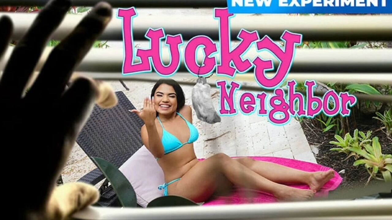 Lucky Neighbor Juan Catches Hottie Summer Col Sunbathing and Rubs Oil All Over Her