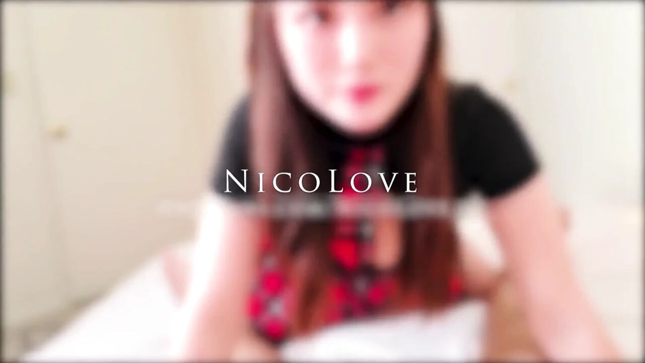 Nico Love in Schoolgirl Uniform Getting Cum All Over Her Face