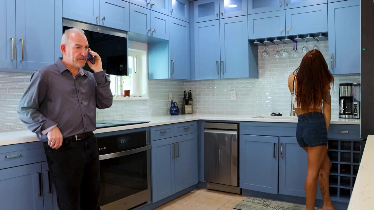 Sexy Latina Distracts Older Lover