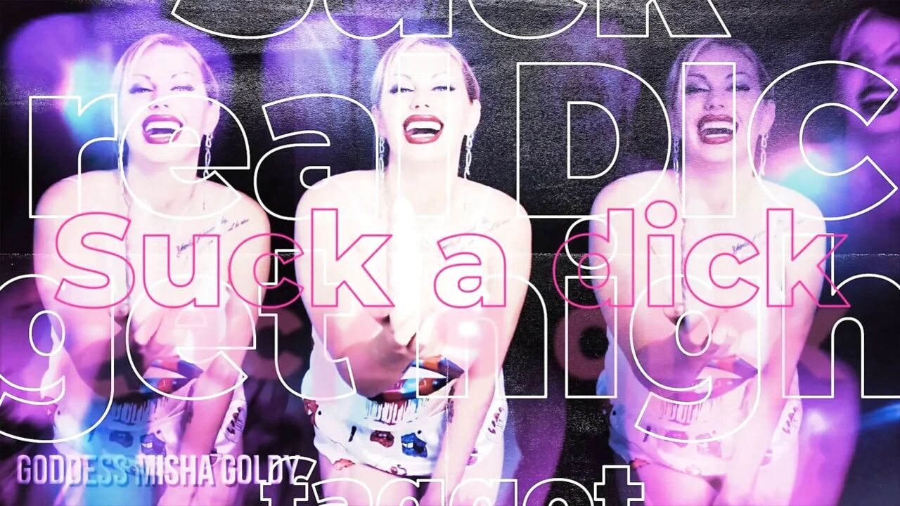 Get dumb for me and suck your first real dick!