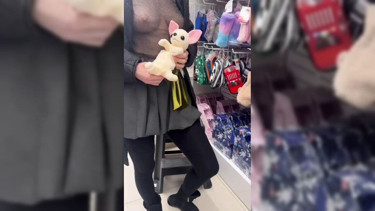 Sexy girl in shop