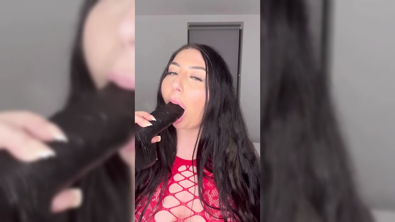 Blowjob on a BBC Dildo After Being in the Sun