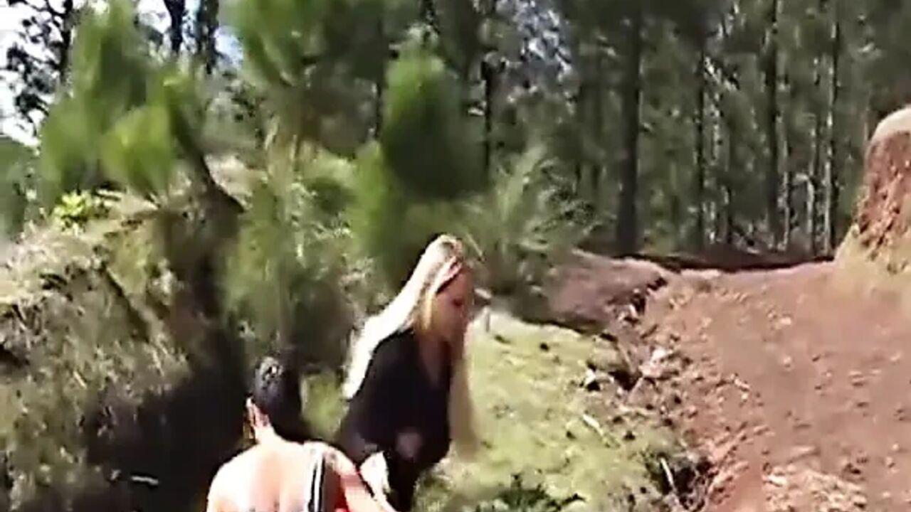 Two Naughty German Girls Adore Sharing a Big Load of Cum in the Woods
