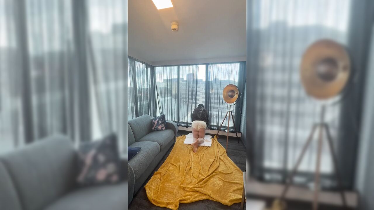 POV fucking my first BBC in a hotel room with window view