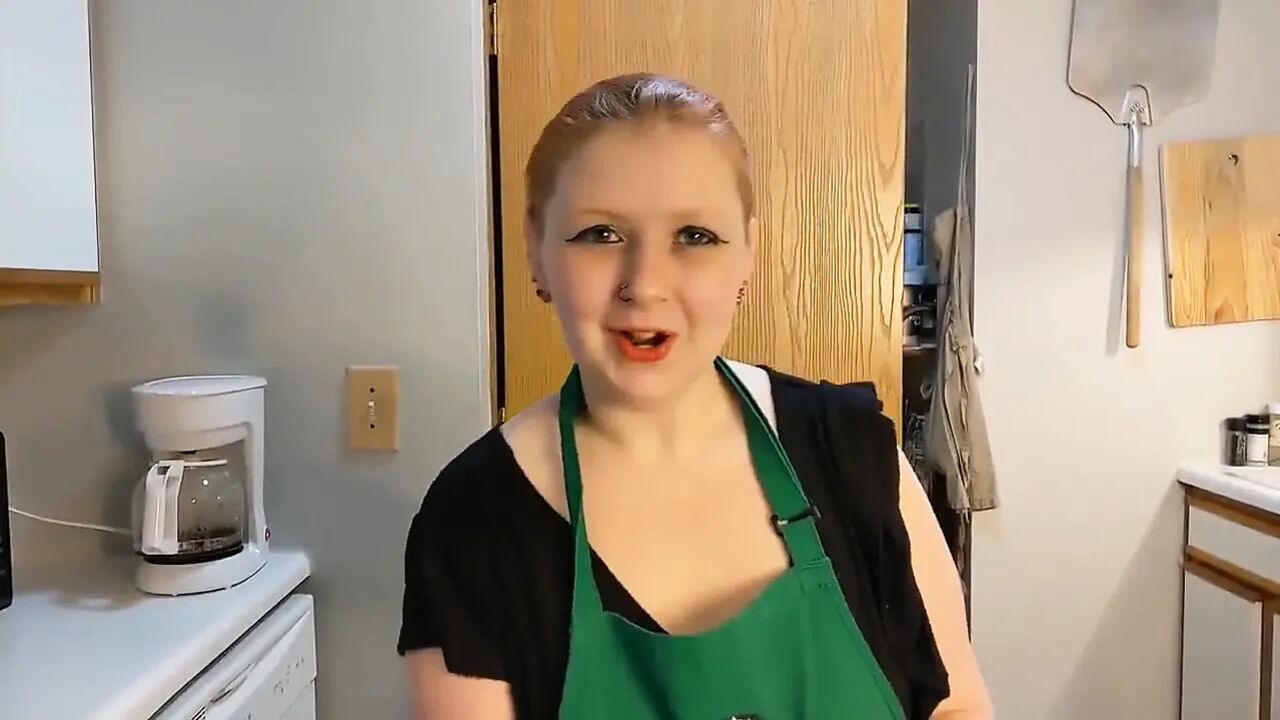 Naughty barista deals with rude customer