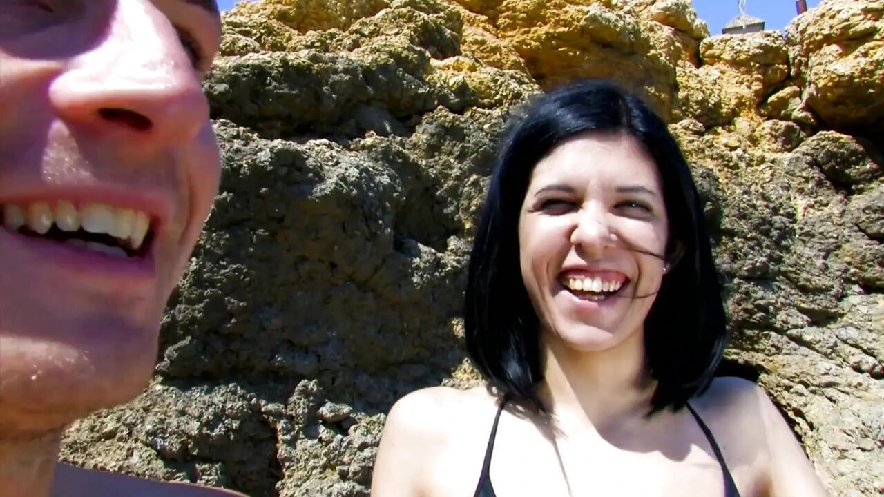 Small titted Spanish teen gets fucked outdoors