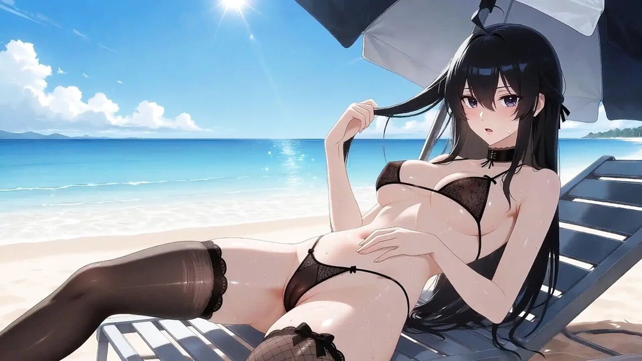 AI Gothic Beauty by the Sea.