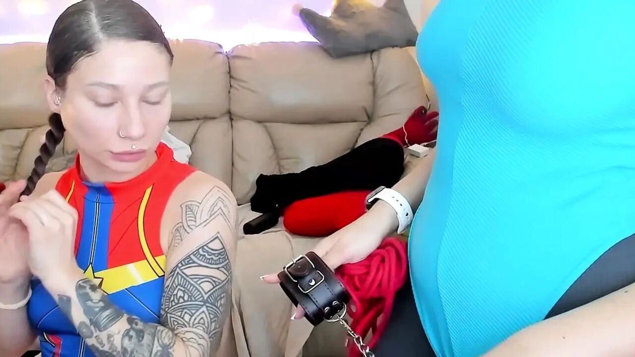 tied up her naughty whore friend so she could be fucked by several men