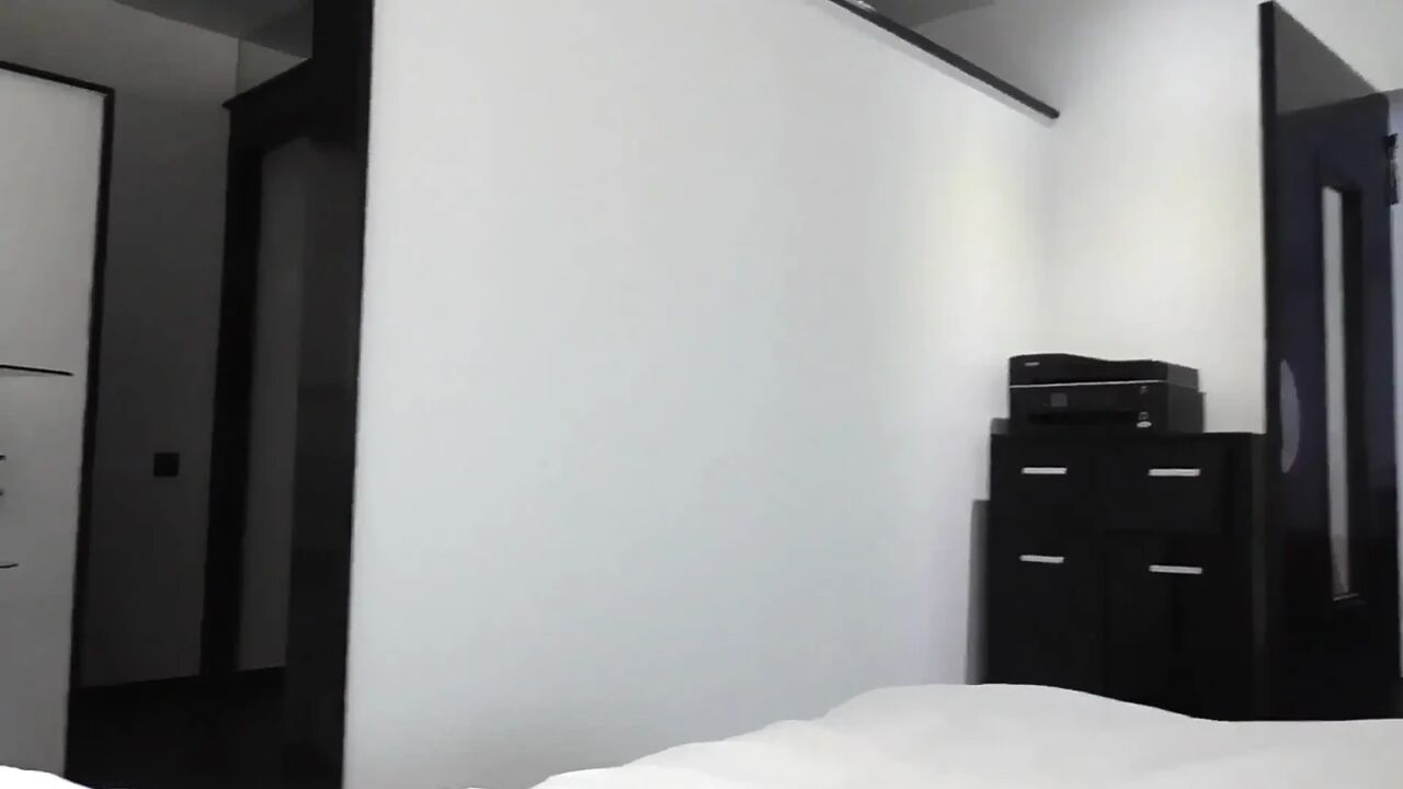 My girlfriend shows me her new sexy black lingerie with the intention to be fucked