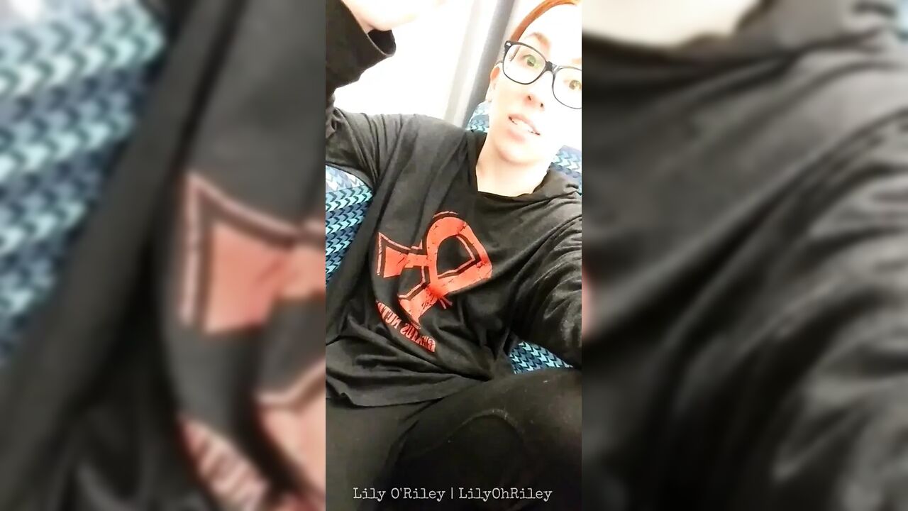 Pale Redhead Cums Hard on Hotel Couch