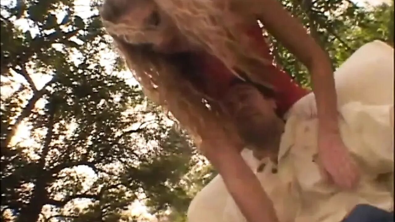 Blonde slut hardly fucked outdoor