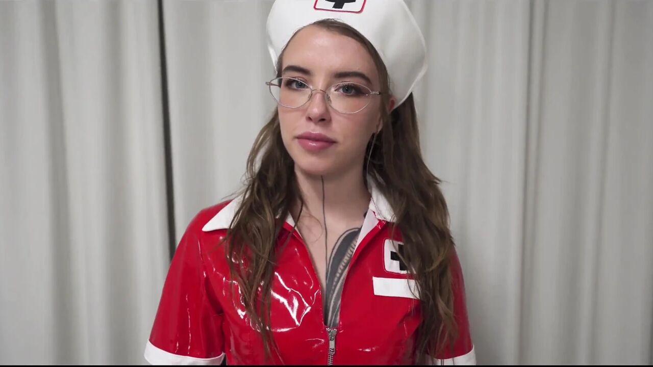 Hot Nurse Eden Ivy Extracts a Semen Sample From Her Client!
