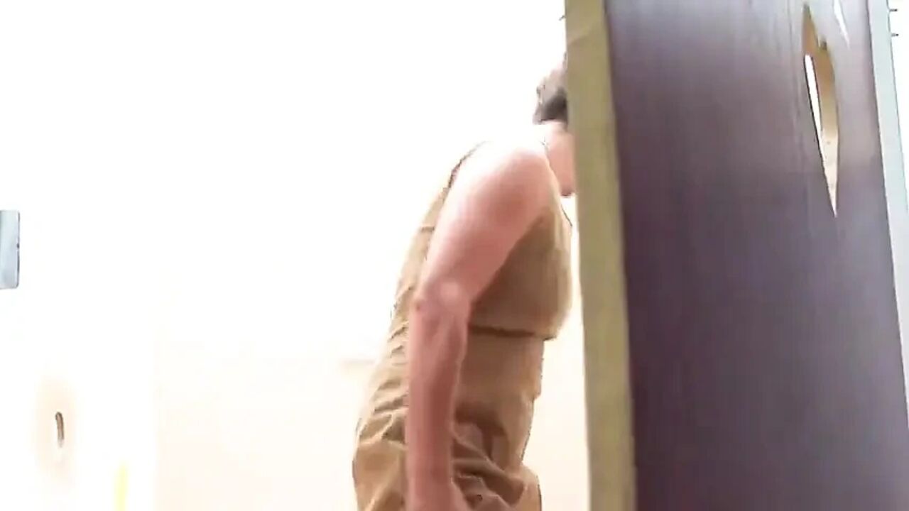 Gloryhole in the women's toilet