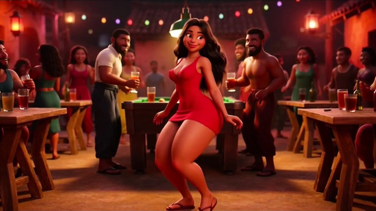 Hot Slim Favelada With Big Ass Dances Wildly At Pagode Gets Naked On Table Then Squats To Pee In Dark Alley