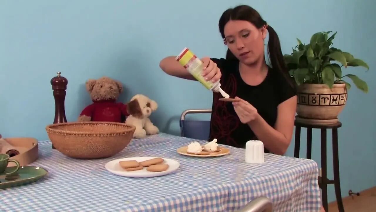 Hot breakfast and a big cock in the ass for a naughty teen