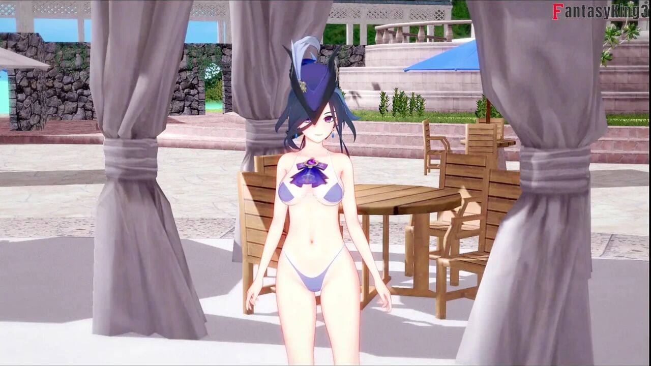 Clorinde POV blowjob bikini - Genshin Impact
