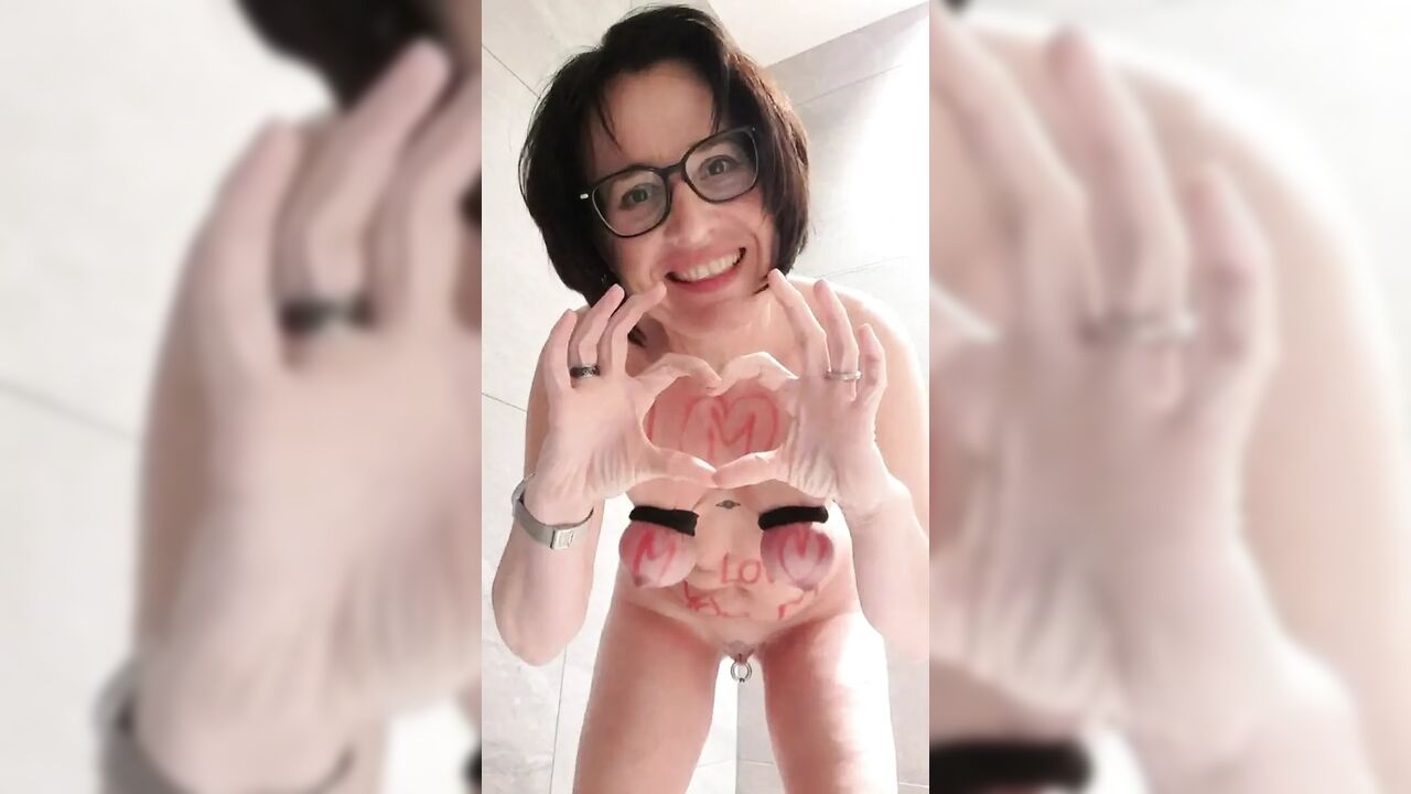 Julie plays with electricity and has orgasm